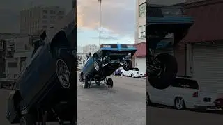 GAS HOPPING Lowrider getting air through Downtown Los Angeles!
