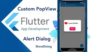 Flutter🔥 show custom Pop view  | Alert Dialog | showDialog in iOS & Android,  Dart