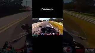 Страшная авария на мотоцикле!Авария!!