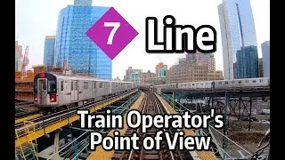 ⁴ᴷ⁶⁰ NYC Subway Front Window View - The 7 Express to Manhattan!