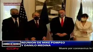 Mike Pompeo se reúne con Danilo Medina tras participar en toma de posesión de Luis Abinader
