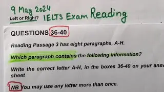 9May2024 ielts exam Reading answer | ielts reading tips and tricks| ielts reading test practice 2024