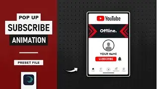 How To Make Pop Up Subscribe And Bell Icon Intro In Alight Motion ( Preset File )