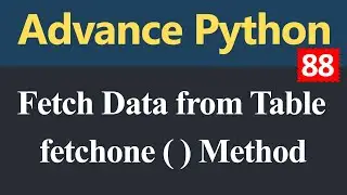 How to Fetch Data from Table using fetchone Method in Python (Hindi)