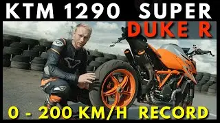KTM 1290 SUPER DUKE R EVO 2022  ► 0 - 200km/h  Acceleration test  ► New Record: 180 HP + AVON tyres
