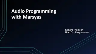 Audio Programming with Marsyas