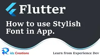 🔴 Use Stylish Font in Flutter  App🔴