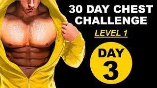 30 DAY CHEST challenge Day 3  - Level 1 🟡  Fitness Home chest workout beginners 