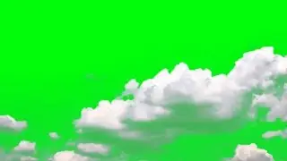 White Clouds on Green Screen