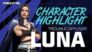 LUNA character intro and Skills combination | Free Fire Leaks