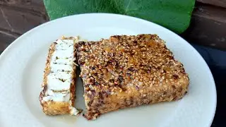 Жареный сыр фета. Это пикантно и вкусно