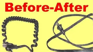 How To Flatten Straighten And Uncoil A Cable Or Coiled Extension Cord Wire