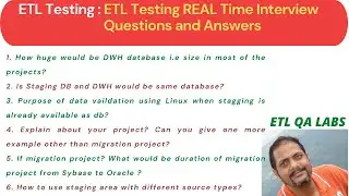 ETL Testing | ETL Testing Real Time Questions and Answers