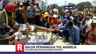 TRANS7 JATIM - Dramatis!! Detik-Detik Robohnya Konstruksi Tol Pasuruan - Probolinggo, 1 Tewas
