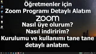 Öğretmenlerimiz İçin Zoom Üyeliği, Kurulumu, Kullanımı, Detaylı Anlatım Programlı Ders #EvdeKal