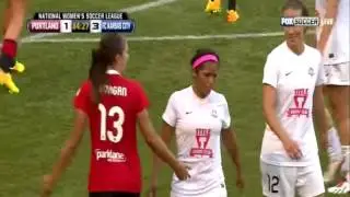 NWSL - Alex Morgan v. Desiree Scott: Infamous “Chest Bump”…HILARIOUS! (Portland 2, FCKC 3) - 8-4-13
