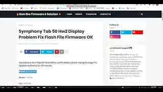 Symphony Tab 50 Hw2 Lcd Fix Flash File Without Box Password frp Fix