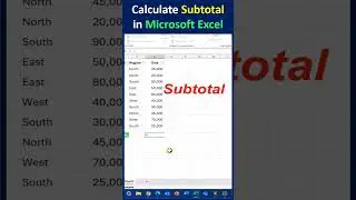 #Shorts | How to calculate subtotal in Excel | ICT Nuggets