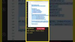 Python Tutorial (Import CSV File To Table) Python Automation, Python For Beginners In Telugu 