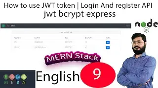 How to use JWT token In Node js | Login And register Api in node js | MERN Stack tutorial Series