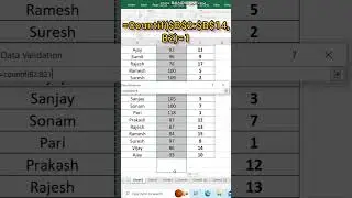 🔥🔥 Block Duplicate Entry in Excel 