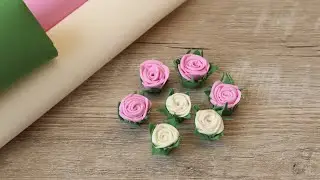 Маленькие розочки из фоамирана