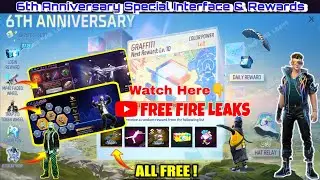 Free Fire 6th Anniversary event interface and Rewards | TRAP ring event | TRAP Evo Mp40