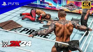 WWE 2K24 - Randy Orton vs. Edge | No Holds Barred Match | PS5™ [4K60]