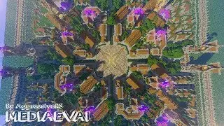 [RUSSIAN LANGUAGE] Medieval city in minecraft - minecraft timelapse mediaeval