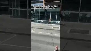 A man missed the bus now he's running to catch it at the next bus stop do you think he's fast #short