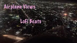 Airplane ASMR Flying Into LA Is Beautiful At Night | Relaxing Flight Landing At LAX