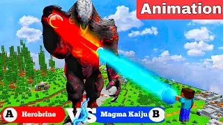 Herobrine Vs Magma Kaiju | Animation | Minecraft Animation | Animation Video