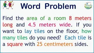 How many tiles do you need? A simple word problem related to area