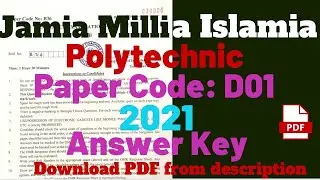 JMI Polytechnic Answer Key 2021-22