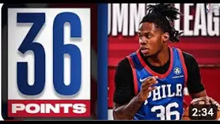 76ers DJ Steward GOES OFF!   36 PTS, 6 AST & 5 REB