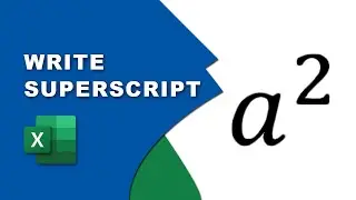 How to write superscript equation in Excel