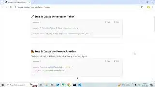 Angular 19 Tutorial #35: Angular Injection Token with Factory Providers in Standalone Components
