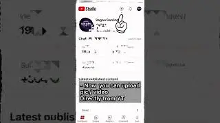 Upload Videos / Post Directly From YT Studio 