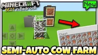 Minecraft Bedrock - TINY AUTOMATIC COW FARM 🐮 Tutorial 🐮 PS4 , MCPE , Xbox , Windows & Switch
