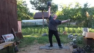 60 В 60!ЖИМ ГИРИ 60 КГ НАПОПА 60 AT 60!60 KG KETTLEBELL BOTTOM UP PRESS
