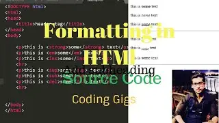 How to format text in HTML | 2020 | Formatting in html | How to format text in HTML5 | Coding Gigs