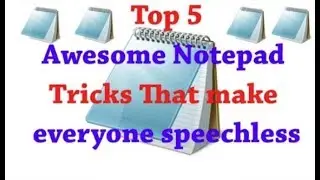[ Hindi ] Top 5 Awesome Notepad Tricks || Hacks + Codes || Make People Speechless