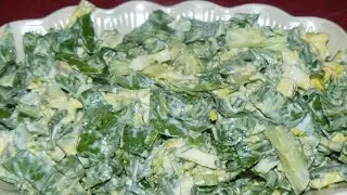Легкий весенний салат из щавеля со шпинатом и яйцом. Простой, очень вкусный и полезный 