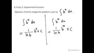 Finding the Integral where the Integrand is an Exponential Function with Base b