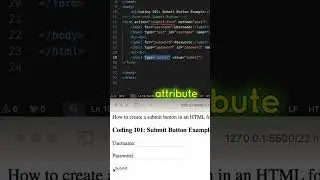 HTML Coding Q&A 23: Create a submit button in an HTML form. 