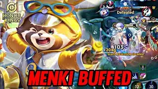 HOK : MENKI GAMEPLAY | BUFFED NEW PATCH - HONOR OF KINGS