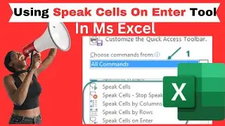 Using Speak Cells on Enter Tool in Ms Excel 