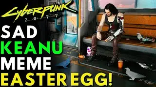 Cyberpunk 2077 - Johnny Silverhand Riding The NCART Train! | Sad Keanu Meme Easter Egg | Update 2.1