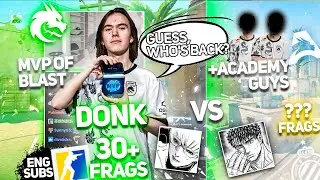 donk plays faceit on stream after MVP'ing BLAST vs. n0te | subtitles+chat (CS2)