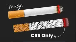CSS 3D Text Animation Effects | Html CSS Animated Cigarette